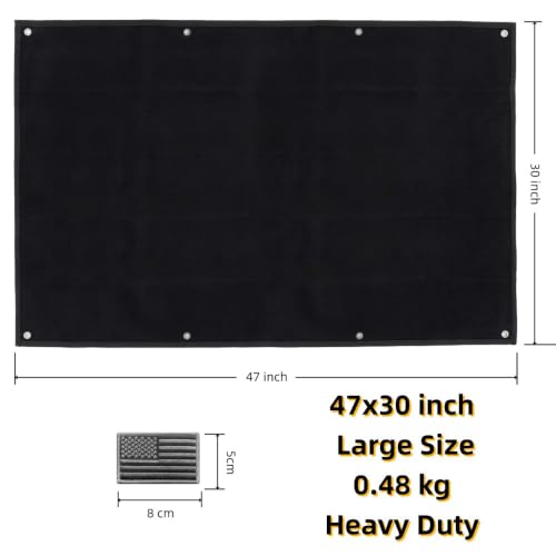 Antrix 47x30 Tactical Moral Patch Holder Panel Wall Display Board Hang Display Poster Frame Hang to Wall Board Panel for Showing Hook and Loop Emblems - size: 47x30 inch