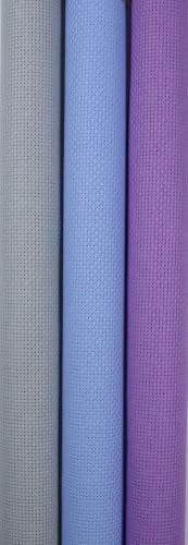 KCS 3 pc of 15" x 18"(38cmx45cm) 14 Count Cross Stitch Cotton Aida Cloth Needlework Rolled Fabric Box,14CT,Light Grey+Light Blue+Lavender - color: Light Grey+light Blue+lavender, size: 14CT