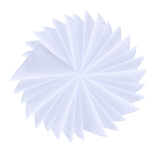 Solid White Cotton Hankderchiefs for DIY Drawn Embroidery Party 28 Square - color: A01-25pcs