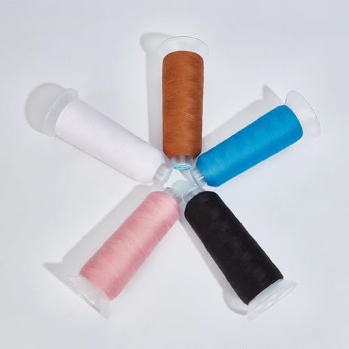42S/2 Wool Embroidery Thread 1500m Wool & Acrylic Fibers Embroidery Floss Hand Sewing Thread Sewing Machine Kit Needlepoint Thread for Sewing DIY Craft Cross Stitch Threads (White) - color: White