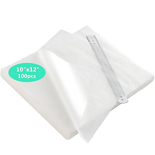 Craftido 12"x10" 150 Sheets No Show Mesh Embroidery Stabilizer Backing - size: 10"x12" 100sheets