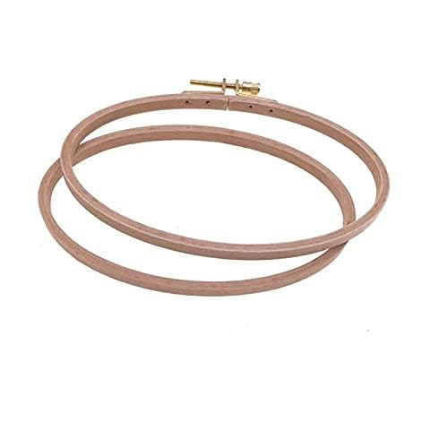 BWRMHME Wooden Oval Embroidery Hoops 4 X 6 Inch Wood Cross Stitch Wooden Hoop Handing Embroidery Frame Hoop- 16X10 cm (1PC)