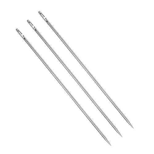 Stainless Steel Fishing Bait Rigging Needles Threader Set, Fish Bait Worm-Minnow-Anchovy Threader Needle Rustproof Threading Tool for Saltwater Freshwater Fishing Tackle Kit - size: 6"Long