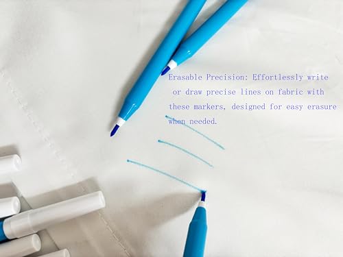 10 PCS Blue Washable Fabric Markers for Sewing