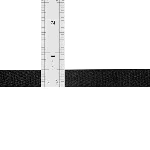 Cotton Twill Tape Ribbon 1/2 Inch Wide Tape Herringbone Webbing Roll Bias Binding Tapes for Sewing and DIY Crafts, Natural (Black, 1/2 Inch, 10 Yards) - color: Black, size: 1/2 Inch, 10 Yards