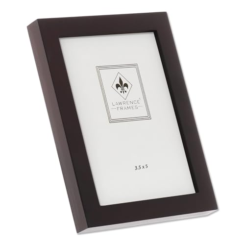 Lawrence Frames Standard Wood Luxury Frame, 3.5 by 5-Inch, Espresso - color: Dark Walnut, size: 3.5x5