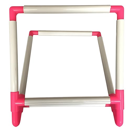Desktop Cross Stitch Stand, 13.8 x 11.8 x 9.8 in Universal Embroidery Clip Frame, Plastic Embroidery Frame for Hands Free Sewing Crafts, Large Project Holder