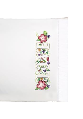 Love Stamped for Embroidery Pillowcases - Set of 2