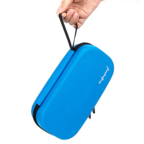 YOUSHARES Insulin Cooler Travel Case - EVA Protective Diabetic Medication Cooling Bag, Refrigerated Insulated Storage Kit for Insulin Pen and Diabetes Supplies with 3 TSA Approved Ice Packs - color: Y2_EVA blue