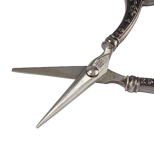 JubileeYarn Decorative Floral Embroidery Craft Scissors - Antique Silver - 3 Scissors - color: Decorative Floral - Antique Silver, size: 3 Scissors