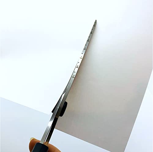 CANARY Craft Scissors Long Blade with Ruler on the Blade 8.2" [Extra Non-Stick] All Purpose Scissors with Measurement, Japanese Stainless Steel, Made in JAPAN, Black - size: Long w/ Measurement (Extra Non-Stick)