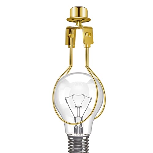 Clip on Lampshade Adapter, Shade Light Bulb Clip Adapter(1 Pcs, Gold) - color: Gold