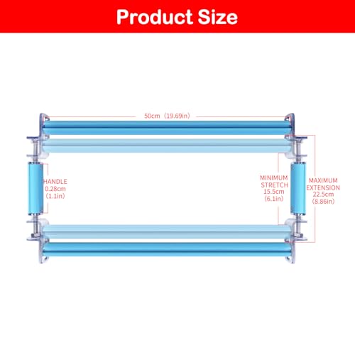 Couple Embroidery Art Embroidery Clip Frame Cross Stitch 4 Slot Presser Heavy Duty Embroidery Bandage Embroidery Frame Needlepoint Frame Embroidery Scroll Frame Embroidery Frames (Blue, 50cm) - size: 50cm
