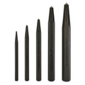 Mayhew Tools 62214 Center Punch, 5-Piece Set, Black Oxide Finish - size: 5-Piece Set