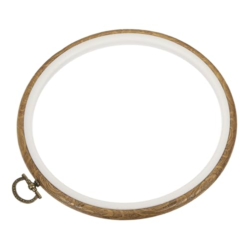 MECCANIXITY Embroidery Hoop Frame 6 Inch Round Imitated Wood Circle Cross-Stitch Ring for Art Craft Sewing Ornament, Pack of 2 - size: 6"