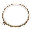 MECCANIXITY Embroidery Hoop Frame 6 Inch Round Imitated Wood Circle Cross-Stitch Ring for Art Craft Sewing Ornament, Pack of 2 - size: 6"