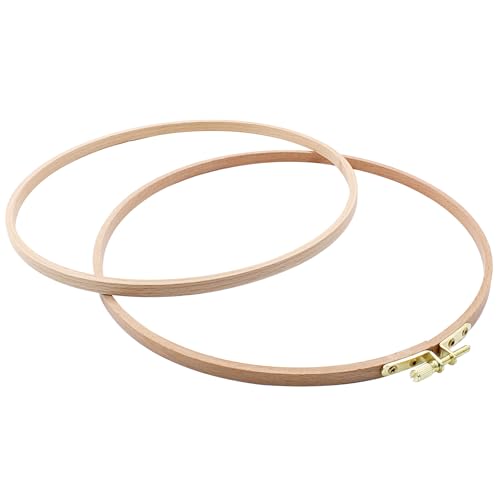 Murtenze 9" Embroidery Hoop Round Beech Wood, 2 Pack - style: 9 Inch
