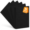 Black Stiff Felt Sheets 2mm Thick for Crafts, 7.8" x 11.8" (6-Pack) - color: Black