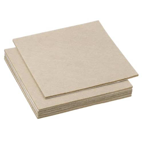 PATIKIL 4x4 Inch Lamp Base Felt, 6Pack 3mm Thickness Square Felt Furniture Pad Soft Adhesive Non-Slip Anti-Scratch Backed Felt for Lamp Furniture DIY Craft, Beige - color: Beige, size: 4x4 Inch