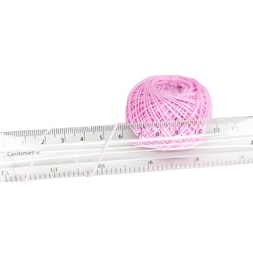 KGS Crochet Thread Cotton Yarn Balls | Size 8 | 10 Balls | 10 Grams Each Ball | Total 100 Grams of Pearl Cotton Thread for Crocheting, Cross Stitch, Needlepoint Hand Embroidery (Baby Pink) - color: Baby Pink
