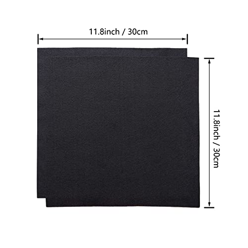 Jtnohx Soft Black Felt Sheets Flexible Felt Fabric for Crafts 12" 20Pcs - color: Black