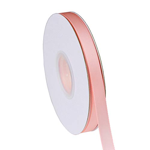 ITIsparkle 3/8" Inch Double Faced Satin Ribbon 50 Yards-Roll Set for Gift Wrapping Scrap Books Party Favor Hair Braids Baby Shower Decoration Floral Arrangement Craft Supplies, Light Pink Ribbon - color: Light Pink