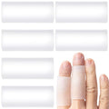 PAGOW 6pcs Silicone Finger Sleeves, Gel Finger Cots, Finger Support Protectors, Finger Covers Finger Caps for Arthritis Cracking Trigger Finger Pain Relief - color: Clear