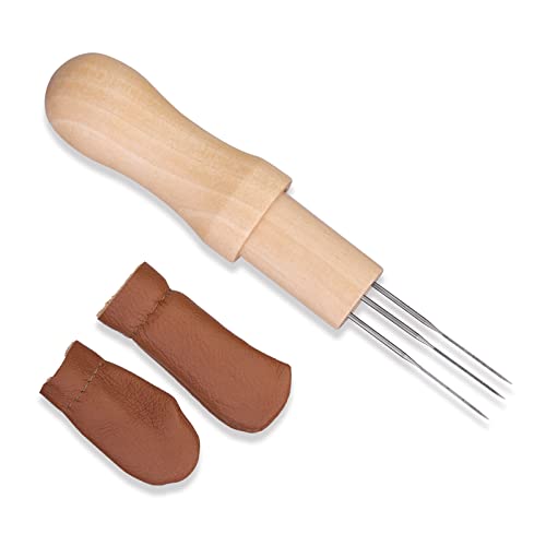 Mayboos Needle Felting Needles, 3 Needles with Wooden Holder - color: 3 PCS