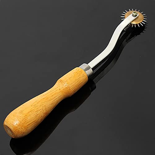 RJWKAZ Perfect 4mm Pattern Wheel Needle Point Tracing Wheel Sewing Wheel Leather Paper Cloth (Yellow) - color: yellow