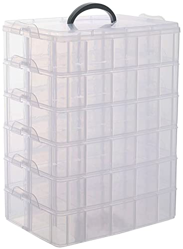 Sooyee 6-Tier Stackable Craft Organizers and Storage Box, Clear - size: 6-Tier