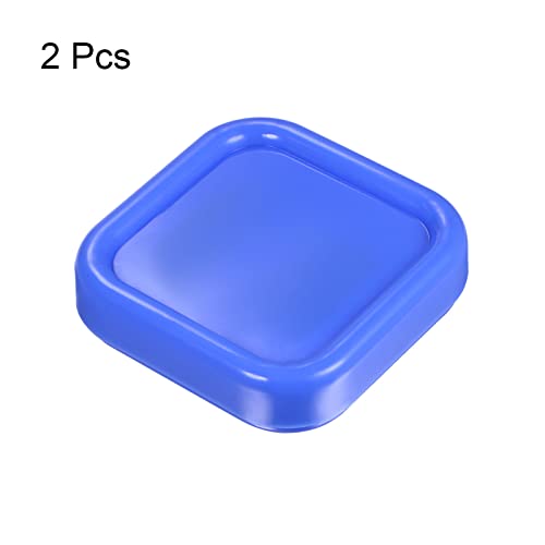 HARFINGTON 2pcs Magnetic Pin Cushion Square Plastic Magnetic Sewing Pin Holder Storage Case Needle Cushion Tool for Sewing DIY Projects, Blue - color: Blue