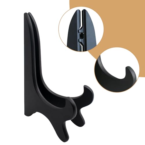 4 PCS Embroidery Hoop Desk Display Holder, Black Plastic Cross Stitch Display Stand for Embroidery Cross Stitch Hoop Needlework Decor