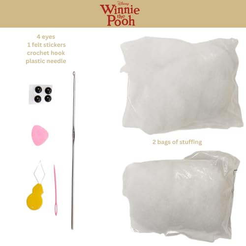 Disney Winnie the Pooh Crochet Kit for Beginners, DIY Crafts, Pooh & Piglet - color: Winnie the Pooh