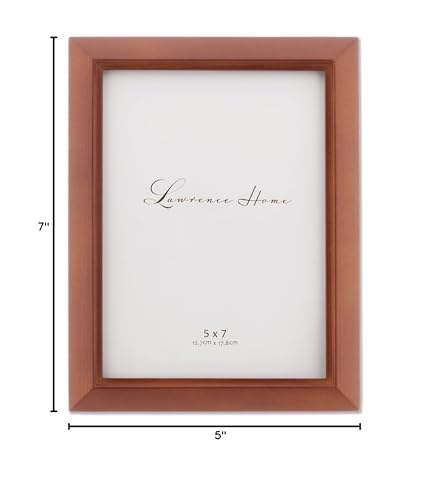 Lawrence Frames Estero Collection, Chestnut Wood Picture Frame, 5x7 - color: Chestnut, size: 5x7