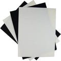 KCS 4 pc of 12" x 18"(30cmx45cm) 14CT Counted Cotton Aida Cloth Cross Stitch Fabric (Antique White+Black) - color: Antique White+black