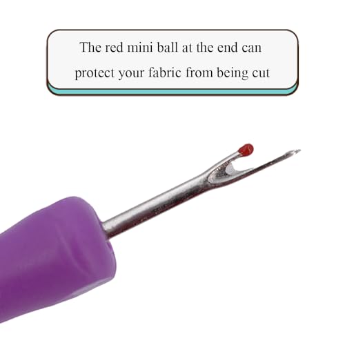 HAHIYO 5.3Inches 1PCs Purple Rubber Seam Ripper Ergonomic Grip Thread Stitch Remover Tool Sewing Stitch Cutter Thread Ripper Unpicker Sewing Accessory&Supply for Crafting Notions Quilting Sewing Hem