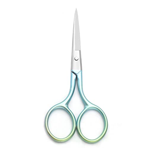 Multicolor Professional Grooming Scissors for Facial Hair Removal - color: Green