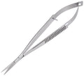 Micro Scissors 4.5" Straight Premium Stainless Steel For Stitch Cutting Sewing Embroidery Scissor Art & Craft Grooming Eyebrow Eyelash Extra Sharp Spring Action Squeeze Applique Scissors.