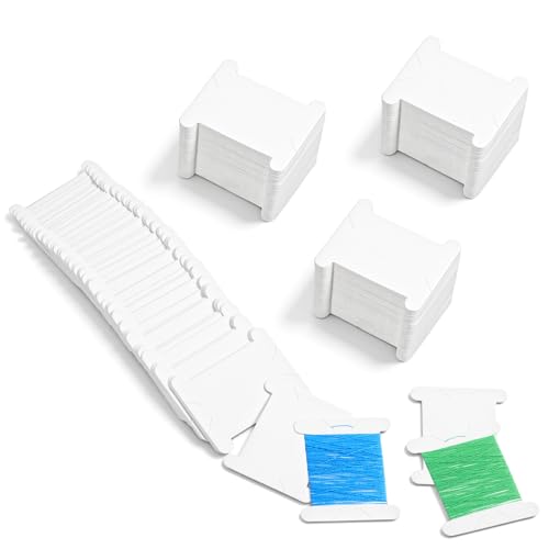 200 Pieces Floss Bobbins Paper Embroidery Thread Bobbins