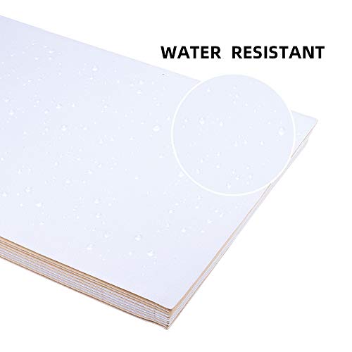BENECREAT 20PCS White Velvet Fabric Sticky Back Adhesive Sheets 8.3"x11.8" Soft Self Adhesive Felt Fabric for Christmas Art Decoration, Drawer Liner, Craft Making