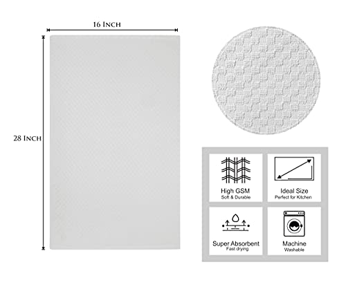 COTTON CRAFT Amazing Kitchen Towel - 12 Pack 100% Cotton Waffle Terry Towel - color: White, size: 12 Pack