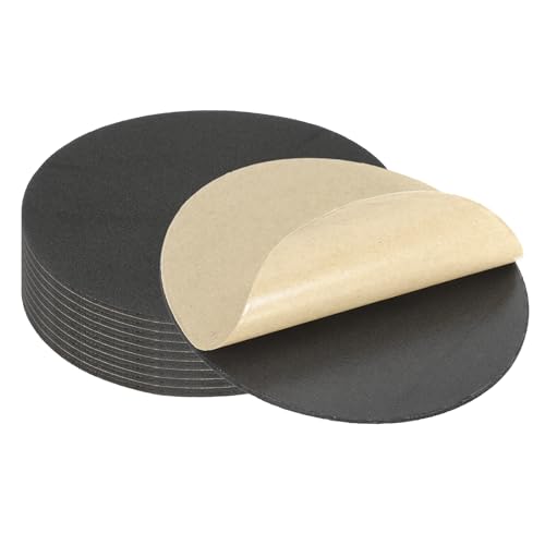 PATIKIL 4 Inch Diameter Lamp Base Felt 10Pack 2mm Thick Foam Adhesive Non-Slip EVA Protection Pad Mat for Lamp Furniture DIY Craft, Black - size: 4 Inch