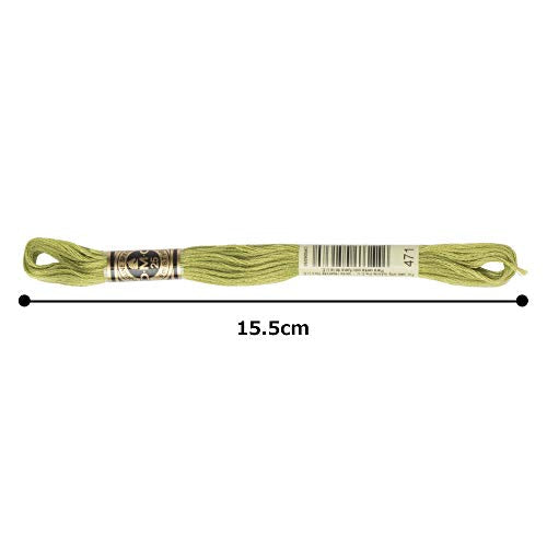 DMC 6-Strand Embroidery Cotton Floss, Very Light Avocado Green - color: Very Light Avocado Green, size: 8.7 yards