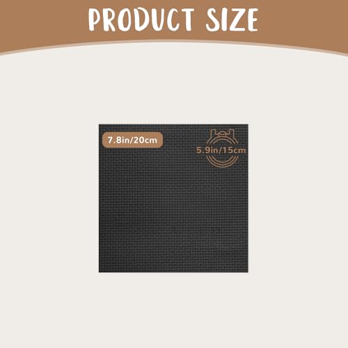 10 PCS Black Aida Cloth 14 Count Cross Stitch Fabric (7.8×7.8 Inch) - size: 7.8×7.8 Inch