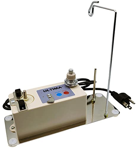 Ultima Bobbin Winder – Automatic Electric Winder for All Sewing Bobbins – Includes 110 Volt Bobbin Winder, Thread Guide, Spool Stand & Steel Mounting Plate for Domestic & Industrial Sewing Machines