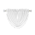 White Solid Waterfall Valance Curtain with Tassel Accessories, 56"x38"x1 - color: Snow White, size: 56"W x 38"L (Pack of 1)