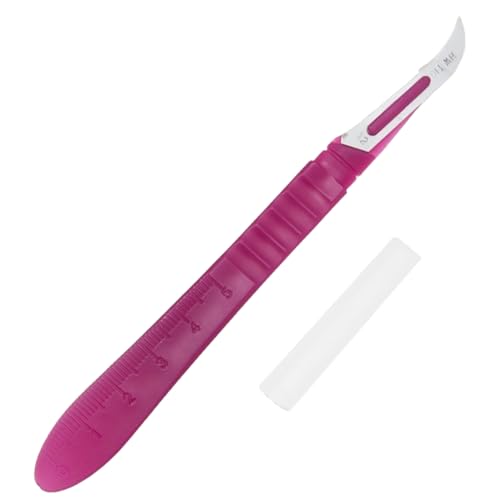HAHIYO Pink Seam Ripper Ergonomic Grip Thread Stitch Remover Sewing Stitch Cutter Thread Ripper Unpicker Sewing Accessory Supply for Crafting Notions Quilting Hem with Built-in Ruler, 5.3-Inch 2PCs