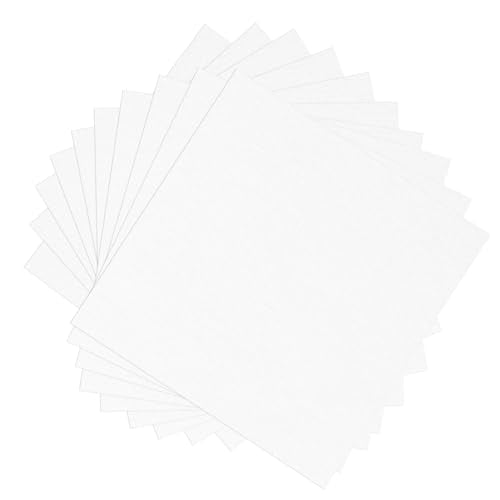 10 PCS Cotton Embroidery Fabric 20 x 20 Inch White - color: White, size: 20 x 20 Inch