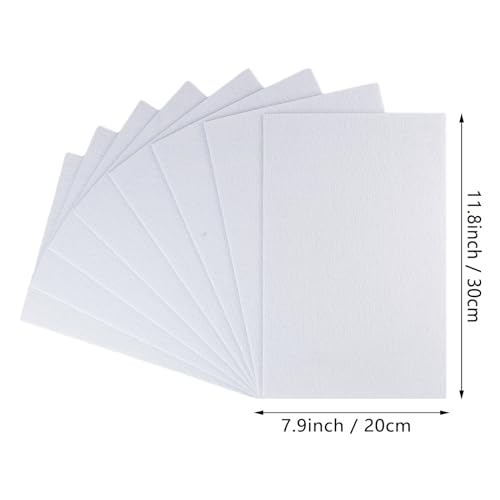 Jtnohx Stiff Felt, 2mm Thick Felt Sheets for Crafts, 8"x12" Hard Felt Fabric Squares 8Pcs for DIY Projects (White) - color: White