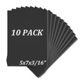 Mat Board Center Pack of 10 Acid-Free Foam Boards White 5x7 in 3/16" Thick - color: Black, size: 5x7